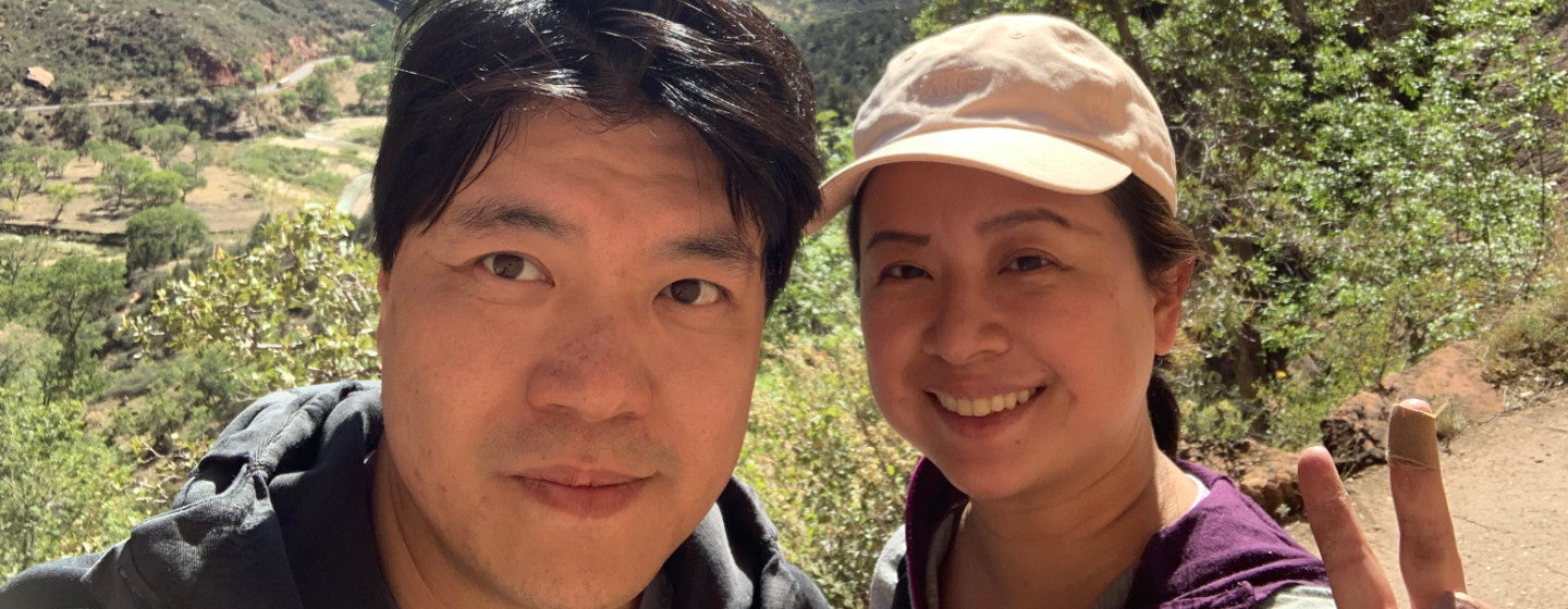 Image contains a photo of Thomas Chan, Snorble's VP of Software Engineering and Platforms, and his partner.